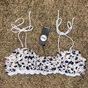 Floral bikini top